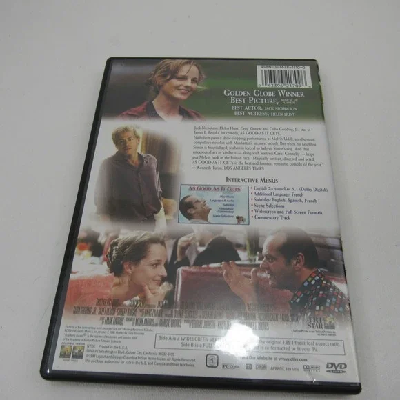 As Good As It Gets - Jack Nicholson Helen‎ Hunt iDVD in very good condition - Picture 2 of 4